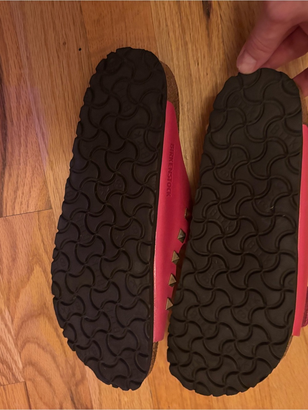 Birkenstock Pink Studded Arizona Sandals - Picture 3 of 3